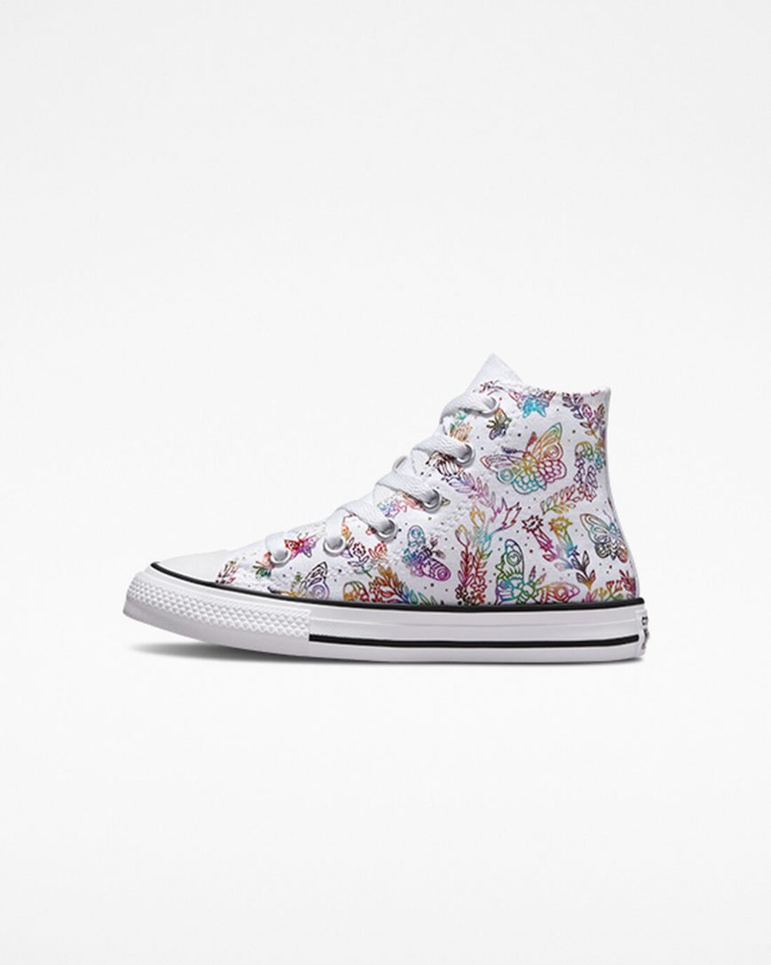 Tenis Converse Chuck Taylor All Star Butterfly Shine Cano Alto Menina Branco Rosa Roxo Azuis | PT T0TP740